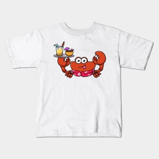 Crab Serving Drinks Kids T-Shirt